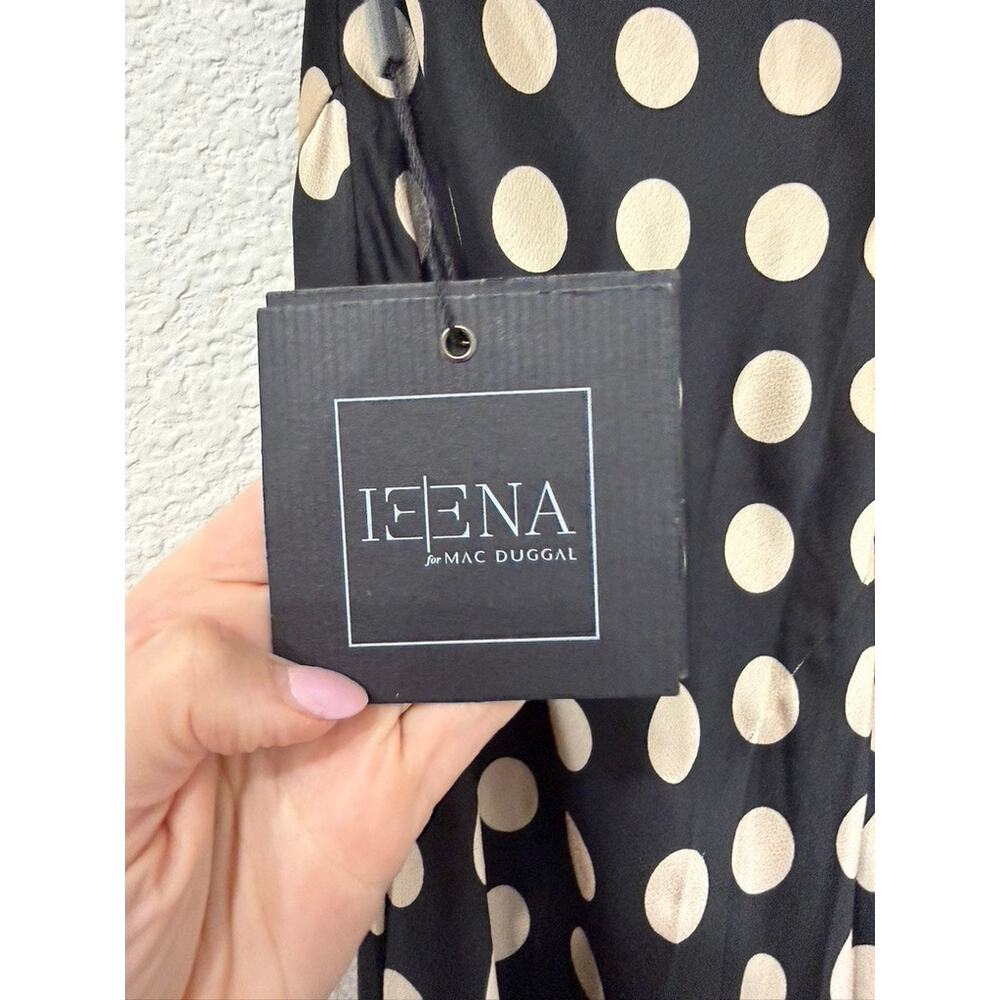 IEENA MAC DUGGAL Black One Sleeve Polka Dot Gown - Picture 7 of 8
